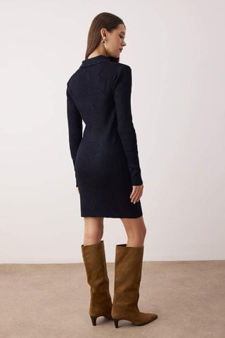 Vestido jersey - Azul marino