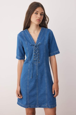 Vestido recto vaquero - Azul