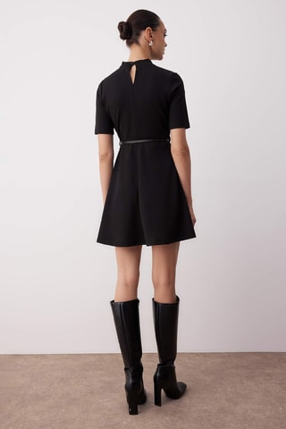 Vestido evasé - Negro