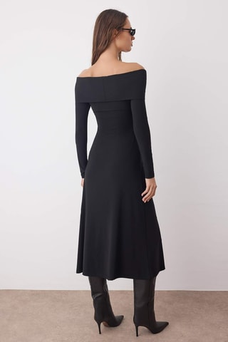 Vestido midi - Negro