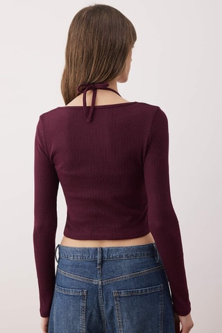 Top y cárdigan - Violeta