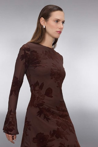 Vestido recto - Marrón