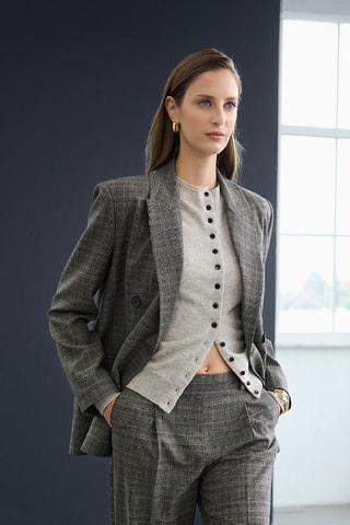 Cárdigan de lana - Beige