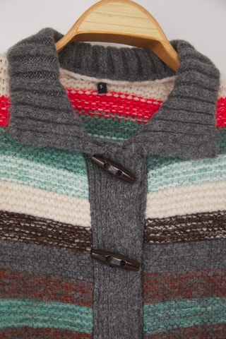 Cárdigan - Blanco y gris oscuro