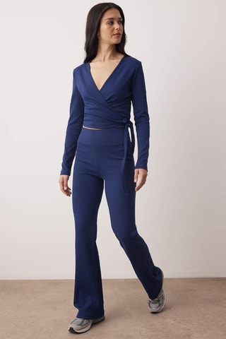 Top cruzado y pantalón - Azul oscuro