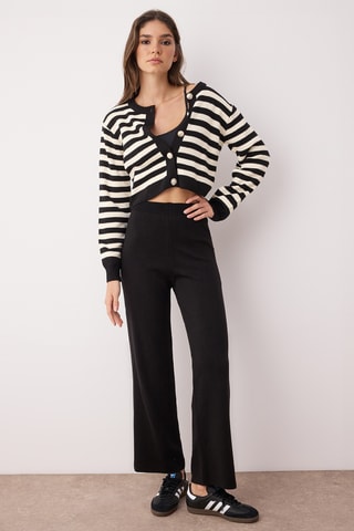 Cárdigan y pantalón - Negro