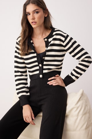 Cárdigan y pantalón - Negro