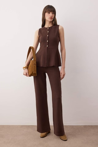 Top y pantalón - Marrón