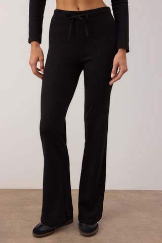 Crop top y pantalón - Negro