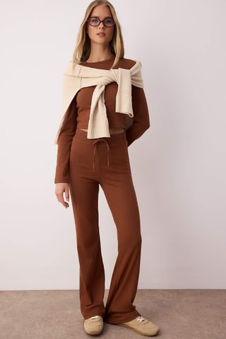 Top y pantalón - Marrón