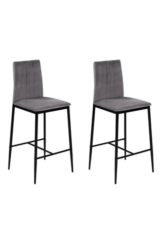 2 tabourets Jade - Gris et noir