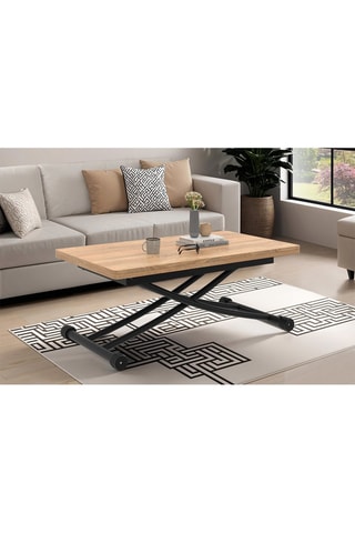 Table ajustable Tribeca - Naturel et noir