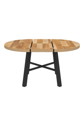 Table à manger extensible Mathilde - Imitation bois et noir