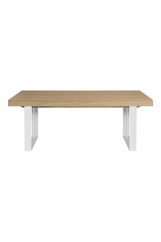 Table extensible Brixton - Imitation bois et blanc