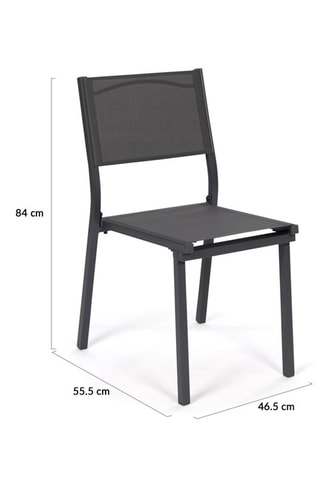 6 chaises empilables de jardin - Gris