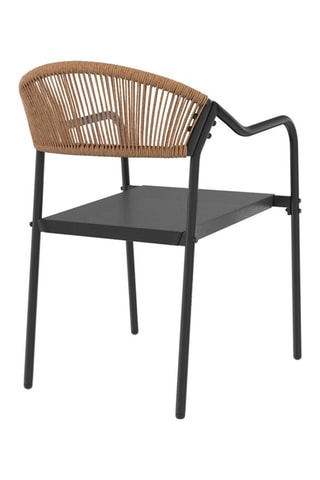 Chaises de jardin Nazare en osier et textilène - lot de 4
