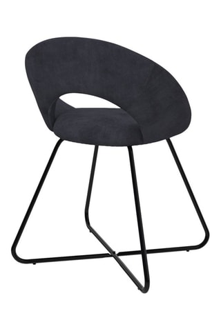 2 chaises Malone - Gris foncé et noir