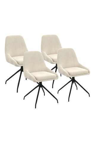 4 chaises Olivia - Crème