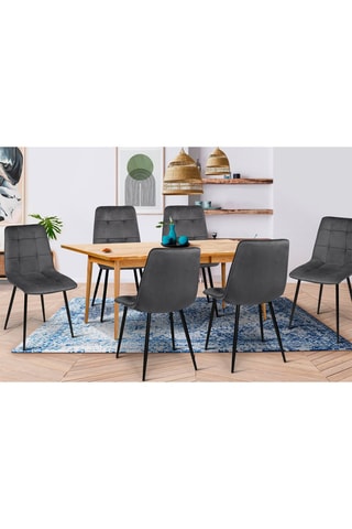 6 chaises Linda - Gris foncé