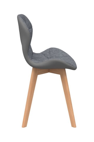 4 chaises Gladys - Gris et naturel