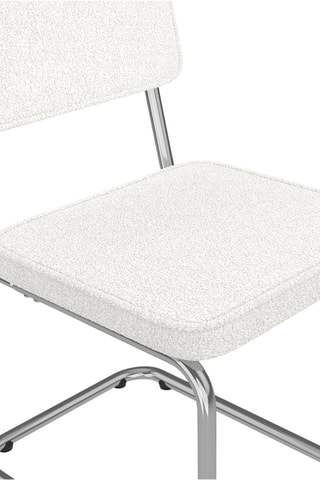 4 chaises Naya - 44 x 79 x 52 cm - Tissu bouclette