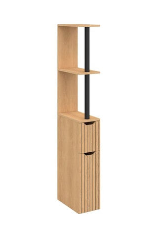 Colonne salle de bain 2 portes Faustine - Imitation bois