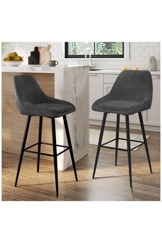 2 tabourets de bar Olivia - 44 x 92 x 46 cm