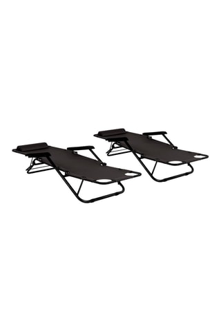 2 fauteuils de jardin Relax - 145 x 61 x 86 cm / 178 x 61 x 33 cm