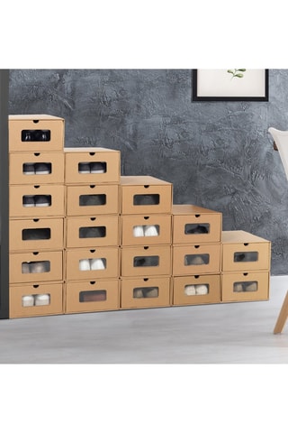 20 boîtes de rangement Craft - Naturel