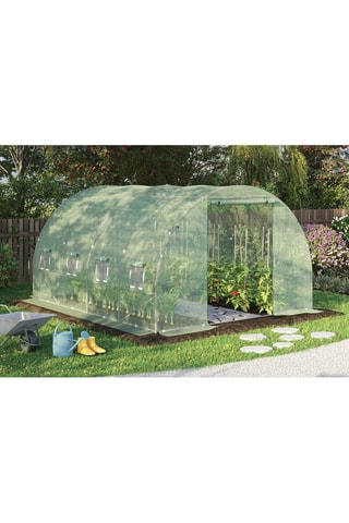 Serre tunnel de jardin 12m² verte bâche renforcée 130 gr/m² - gamme maraichère