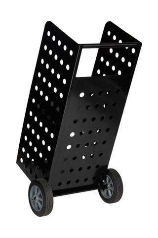 Porte-bûches à roulettes - Noir