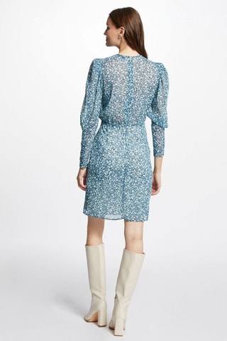 Robe droite - Bleu et noir