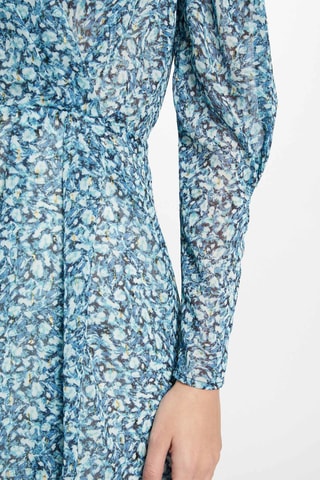 Robe droite - Bleu et noir