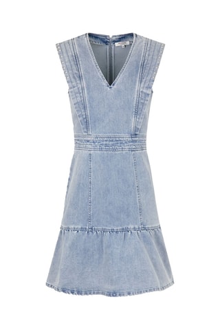 Robe patineuse en jean  - Bleu