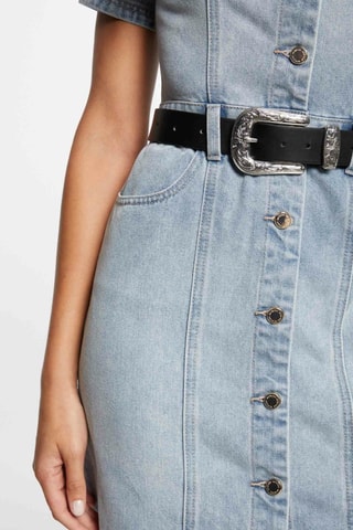 Robe chemise en jean - Bleu