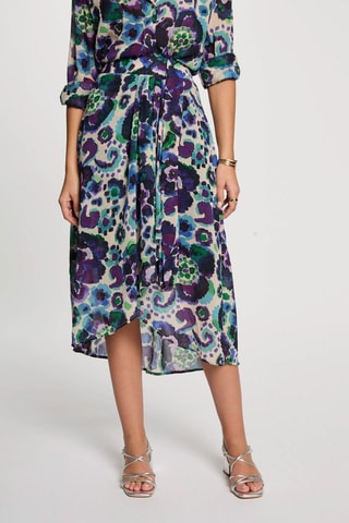 Jupe midi  - Vert et violet