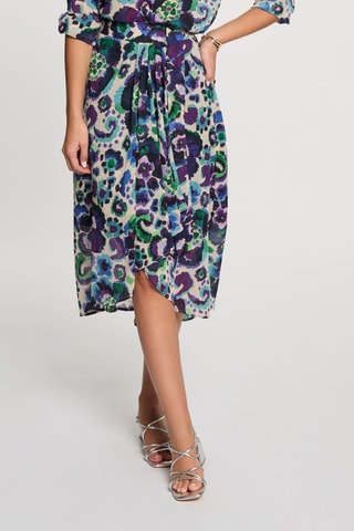 Jupe midi  - Vert et violet