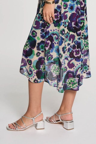 Jupe midi  - Vert et violet