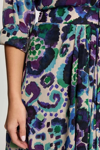 Jupe midi  - Vert et violet