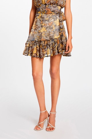 Jupe droite taille haute  - Multicolore