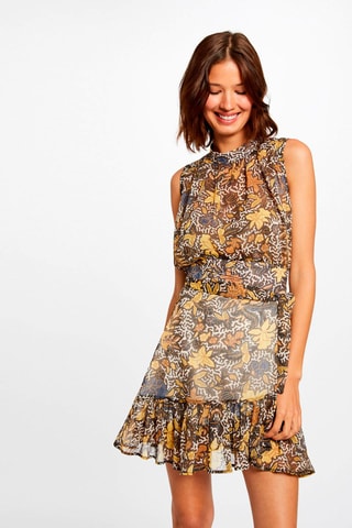 Jupe droite taille haute  - Multicolore