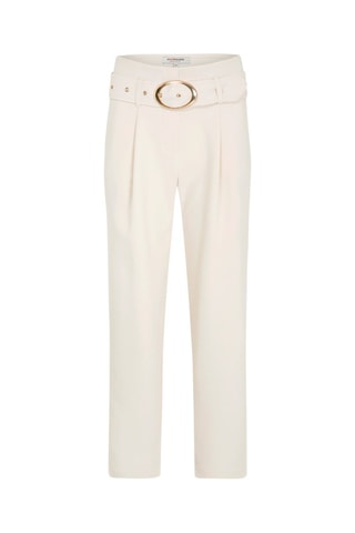 Pantalon carotte 7/8 taille haute  - Blanc