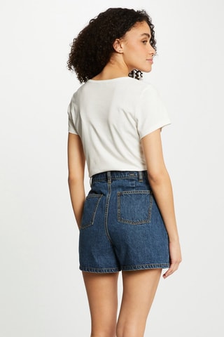 T-shirt - Blanc, noir et rose