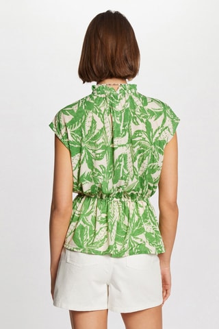 Top  - Blanc et vert