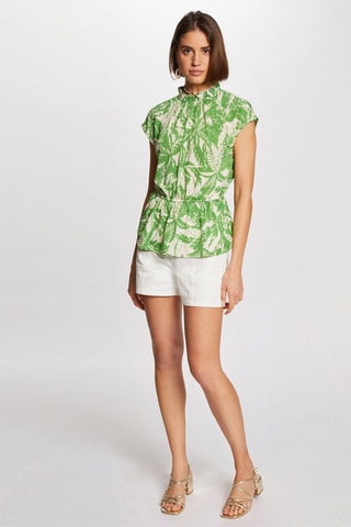 Top  - Blanc et vert