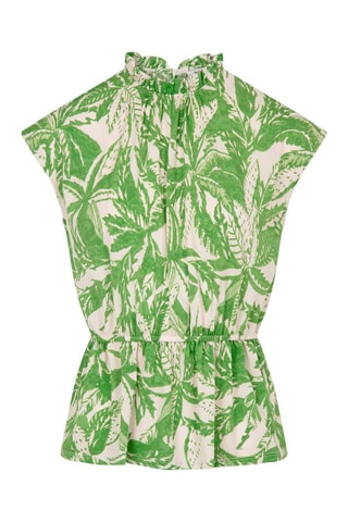 Top  - Blanc et vert