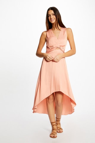 Robe trapèze sans manches  - Rose