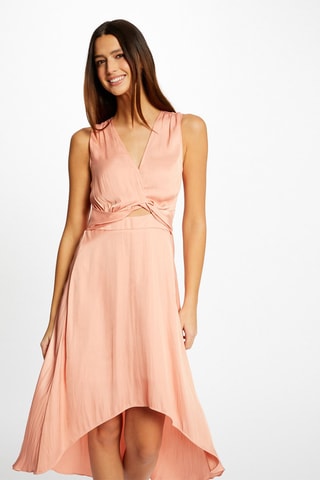 Robe trapèze sans manches  - Rose