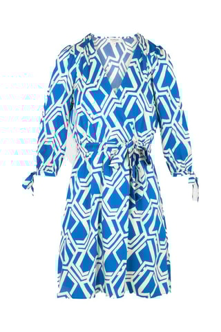 Robe patineuse  - Blanc et bleu