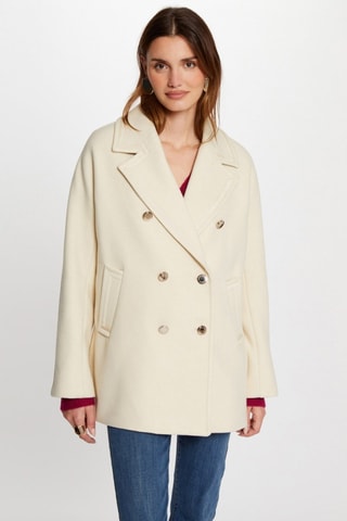 Manteau en laine  - Blanc